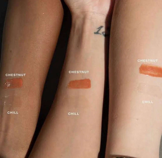 Tower 28 Lip Drip Cookie Butter Lip Gloss set
Shades: Chill & Chestnut