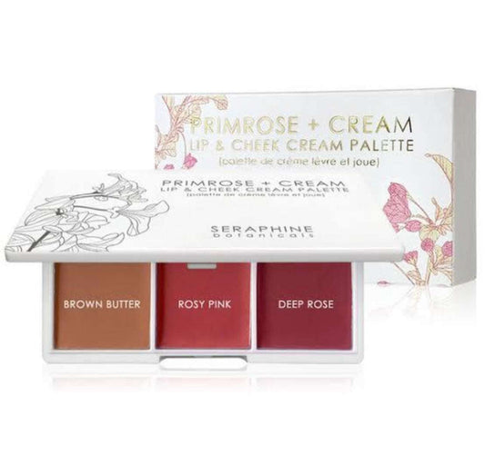Seraphine Botanicals Primrose+Cream- Lip & Cheek Palette