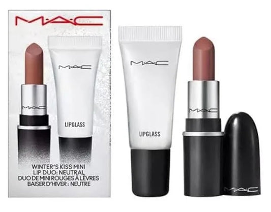 Mac Winter Kiss Mini Lipset
Shades: Bronx Lipstick , Clear Lipglass mini