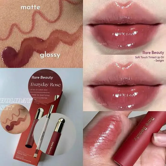 Rare Beauty Everyday Rose Lip Oil & Liner Duo